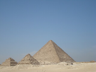 Fototapeta na wymiar Egypt. Pyramid complex perched in the desert near Egypt's capital.