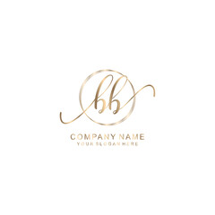 Obraz premium BB Initial handwriting logo template vector 