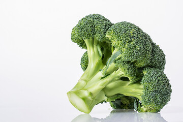 A broccoli on white background