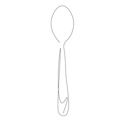 Spoon on white background, vector illustration