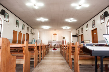 The catholic cathedral church inside.