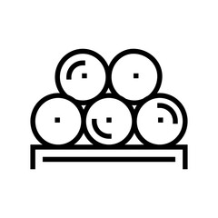 paper rolls product line icon vector. paper rolls product sign. isolated contour symbol black illustration