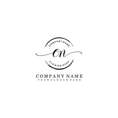 CN Initial handwriting logo template vector

