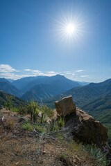 scenic road in kings canyon national park, usa