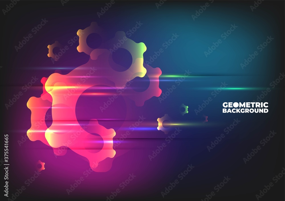 Aufkleber technology background color vector for web and design
