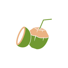 young cococnut vector design template illustration