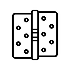 door hinges line icon vector. door hinges sign. isolated contour symbol black illustration