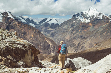 Naklejka premium Hike in mountains