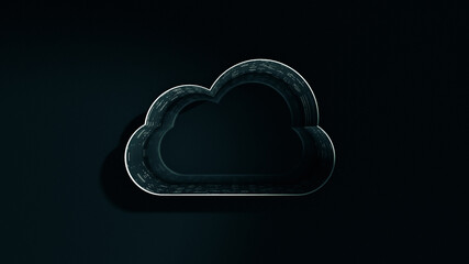 cloud shape symbol of cloud technology