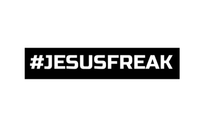 Jesus Freak, Christian faith, Typography for print or use as poster, card, flyer or T Shirt 
