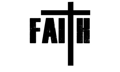 Christian faith, Typography for print or use as poster, card, flyer or T Shirt 