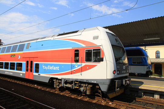OSTRAVA, CZECH REPUBLIC - 19 october 2015: czech train