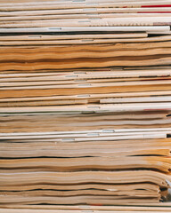 Stack of old newspapers