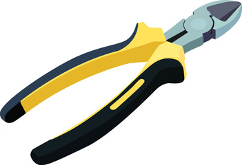Obraz premium Vector Diagonal Pliers on a white background,with clipping path