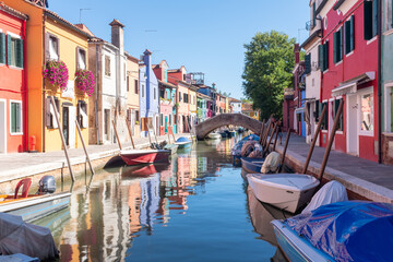Obraz na płótnie Canvas burano the most colorful Italian island