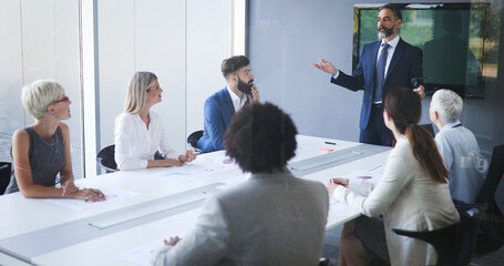 Meeting Corporate Success Business Brainstorming Teamwork Concept