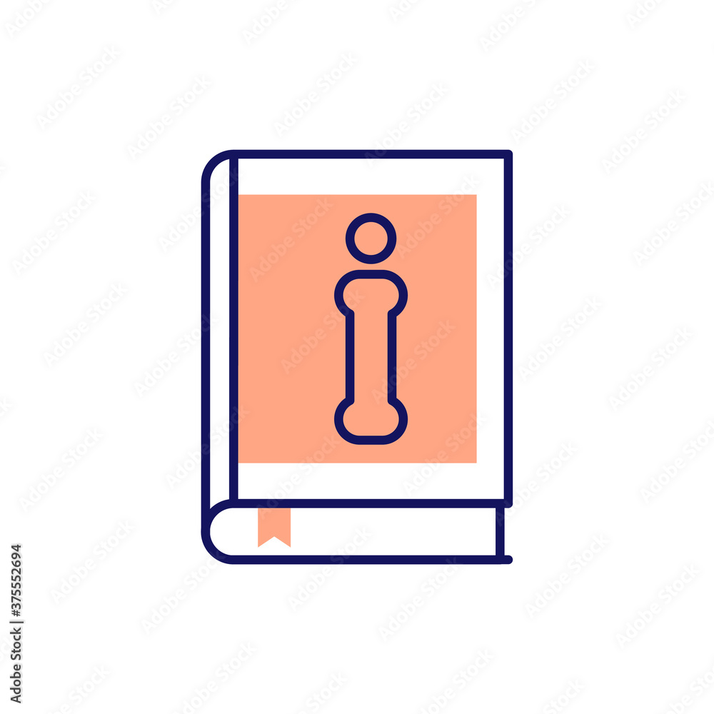 Poster guidebook line color icon vector illustration. simple and modern style icon