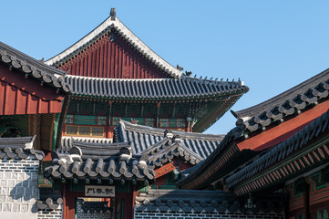 Obraz premium Changdeokgung Palace, Seoul.Korea.Changdeokgung Palace is the UNESCO World Cultural Heritage.