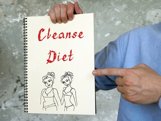 Weightloss concept meaning Cleanse Diet with inscription on the page.