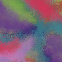 Colorful spray paint ink texture. Graffiti painting on the wall. Street art and vandalism. Digitally airbrushed paper background.