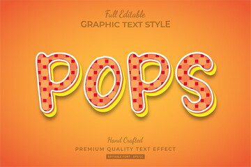 Pops Unique 3d Text Style Effect Premium