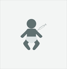 Vaccine simple icon. illustration for web and mobile design.
