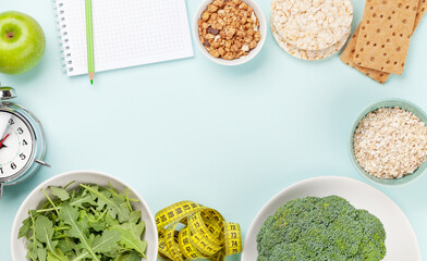 Healthy food and weigh loss concept