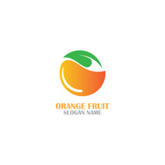 Orange Fruit logo simple creative template icon design