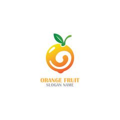 Orange Fruit logo simple creative template icon design