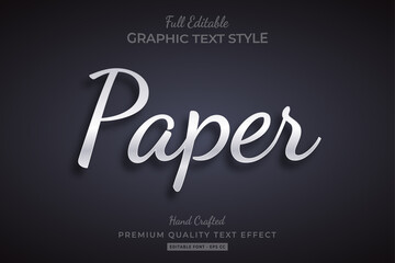 Paper 3d Text Style Effect Premium