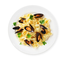 Fettuccine seafood pasta