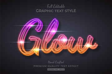 Glow Neon 3d Text Style Effect Premium