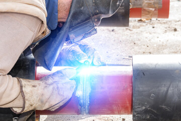 Heavy work for a construction worker on the site.