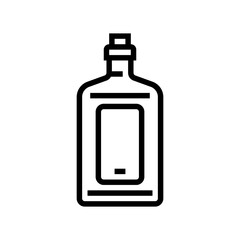 drink bottle line icon vector. drink bottle sign. isolated contour symbol black illustration