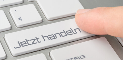 Tastatur mit beschrifteter Taste - Jetzt handeln