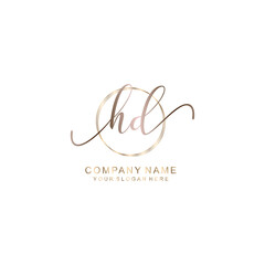 HD Initial handwriting logo template vector
