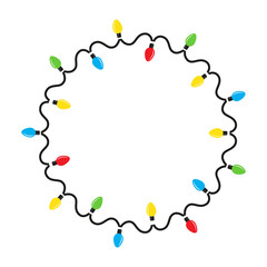 Round frame Christmas lights bulbs