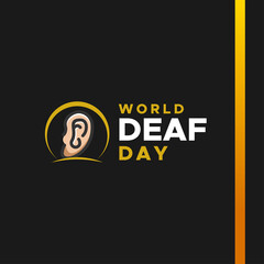World Deaf Day Vector Design Illustration