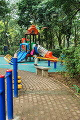Fototapeta na wymiar Children's playground in the park
