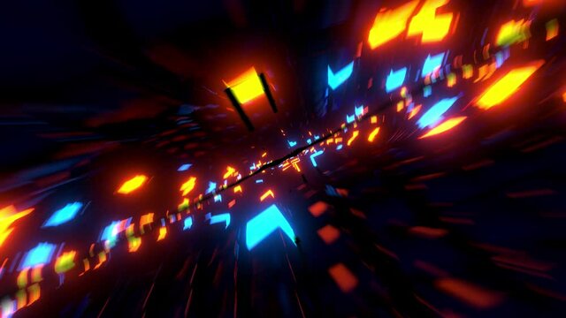 Cool Techno Time Warp Endless Loop Motion Blur Background