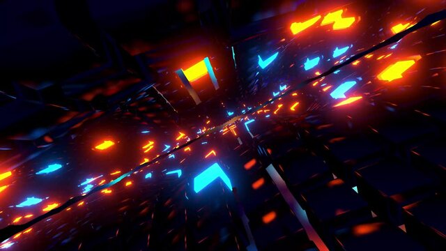 Cool Flying Through Time Warp Endless Loop Motion Blur Background