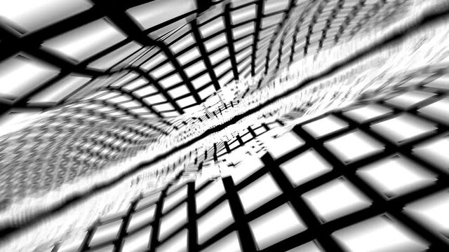 Spiraling Dizzily Black and White Endless VJ Loop Dynamic Transition Matte