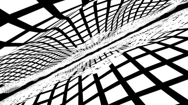 Spiraling Cool Techno Abstract Seamless Loop Dizzily Transition Matte