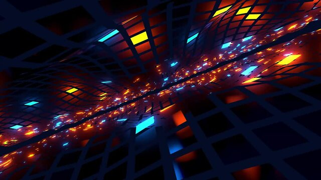 Cool Flying Through Abstract Endless VJ Loop Motion Background