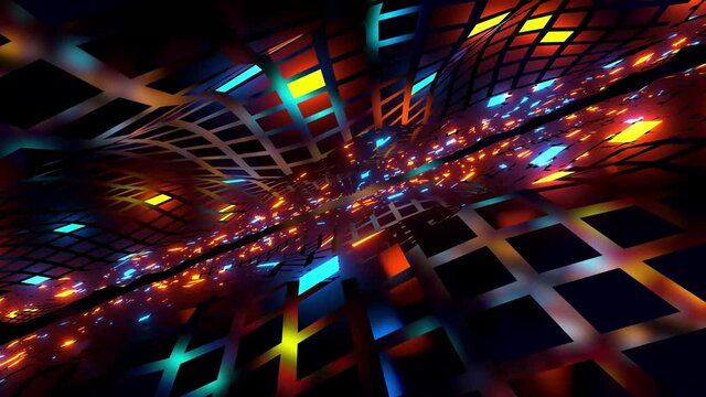 Cool Flying Through Time Warp Endless Loop Motion Background