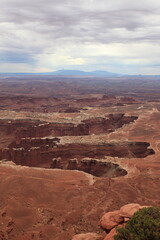 Scenic view of island in the sky seen from grand view point overlook in Canyonlands National Park Utah, USA