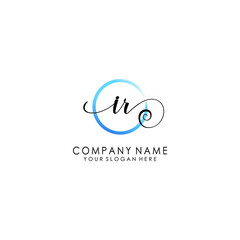 IR Initial handwriting logo template vector