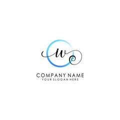 IV Initial handwriting logo template vector