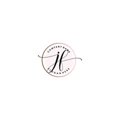JF Initial handwriting logo template vector