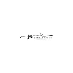 JM Initial handwriting logo template vector